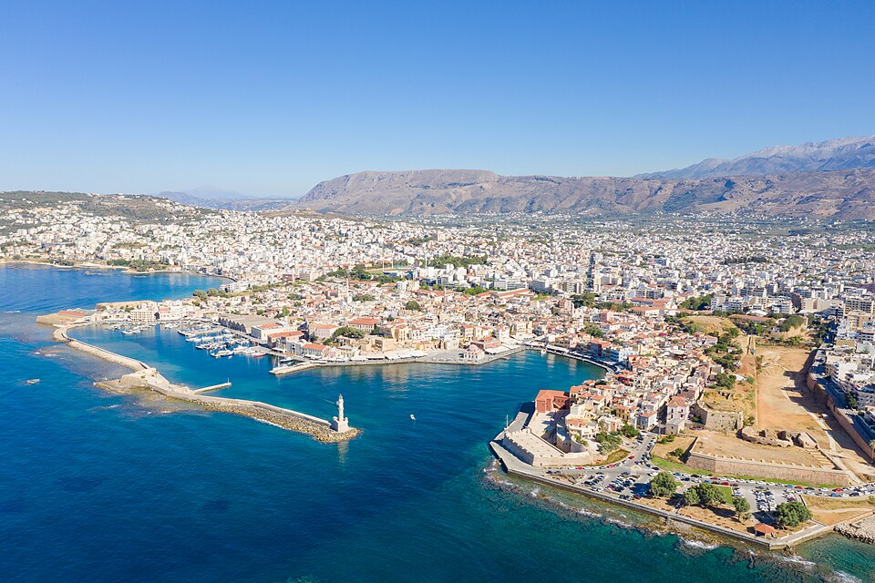 City in western Crete, Greece